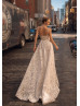 Square Neck Ivory All Over Lace Timeless Wedding Dress